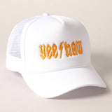 YeeHaw Letter Graphic Embroidered Foam Trucker Hat