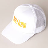 YeeHaw Letter Graphic Embroidered Foam Trucker Hat