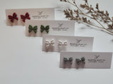 The Bow Studs- Christmas Polymer Clay Earrings