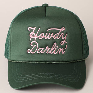 Howdy Darlin' Embroidered Mesh Back Trucker Cap