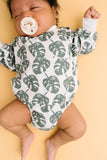 Palm Sweatshirt Romper: 3-6M