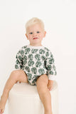 Palm Sweatshirt Romper: 3-6M