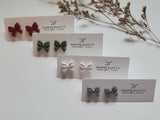 The Bow Studs- Christmas Polymer Clay Earrings