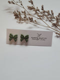 The Bow Studs- Christmas Polymer Clay Earrings