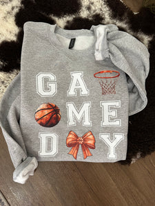 Basketball Game Day Coquette Sweatshirt