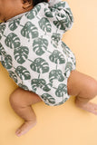 Palm Sweatshirt Romper: 3-6M