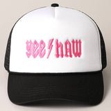 YeeHaw Letter Graphic Embroidered Foam Trucker Hat