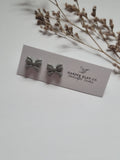 The Bow Studs- Christmas Polymer Clay Earrings