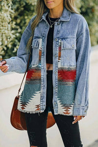 Aztec Denim Jacket Shacket