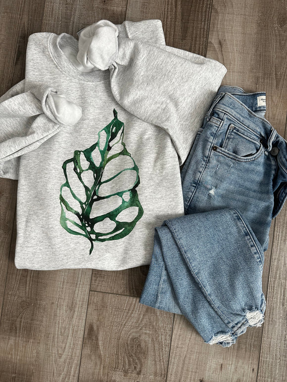 Single leaf sweatshirt