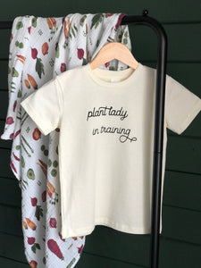 Plant Lady In Training | Plant Lady Tee | Kids Plant Lady Tee | Natural Tee