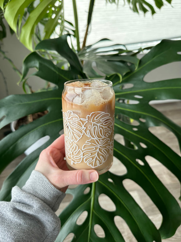 Monstera Can Glass